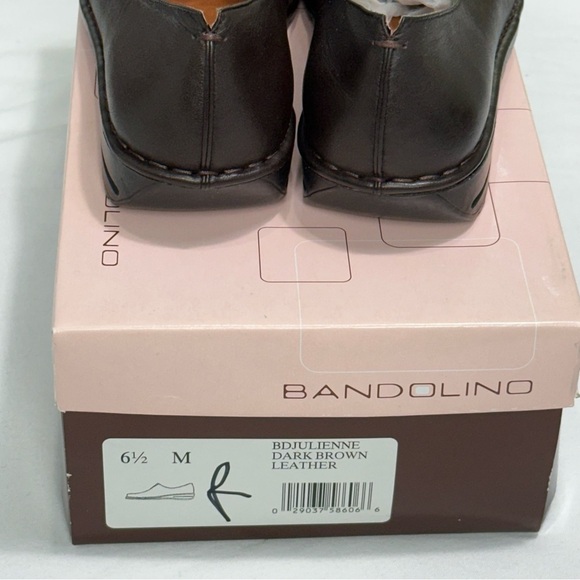 Bandolino Women \'s Dark Brown Leather Shoes Loafers Size 6.5 main image 6